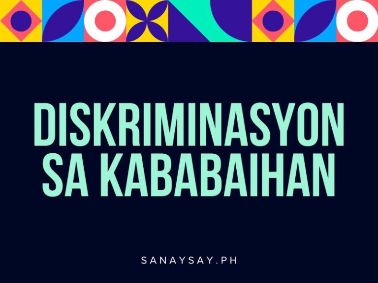 Halimbawa Ng Diskriminasyon Sa Kababaihan | SANAYSAY